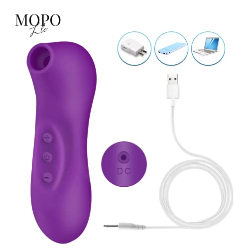 MOPO LLC Clitoral Sucking Vibrator for Clit and Nipple Stimulation with 10 Suction Modes, Adult Oral Sex Toys for Women & Couples Purple