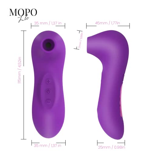 MOPO LLC Clitoral Sucking Vibrator for Clit and Nipple Stimulation with 10 Suction Modes, Adult Oral Sex Toys for Women & Couples Purple
