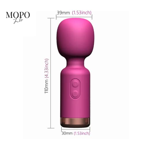 MOPO LLC Massage Mini Wand Vibrator, Clitoral Stimulator, Wireless Sextoy, Quiet & Waterproof, Powerful Personal Clitoris Massager for Women Pink