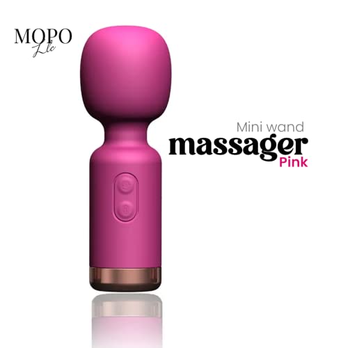 MOPO LLC Massage Mini Wand Vibrator, Clitoral Stimulator, Wireless Sextoy, Quiet & Waterproof, Powerful Personal Clitoris Massager for Women Pink
