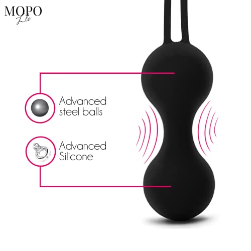 MOPO LLC Kegel Weighted Exercise Balls - Pelvic Floor Tightening and Strengthen Bladder Control - Prevent Prolapse - Set of 3 for Beginners to Advanced