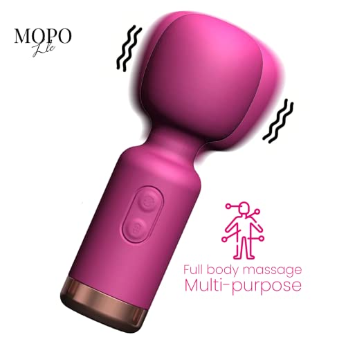 MOPO LLC Massage Mini Wand Vibrator, Clitoral Stimulator, Wireless Sextoy, Quiet & Waterproof, Powerful Personal Clitoris Massager for Women Pink