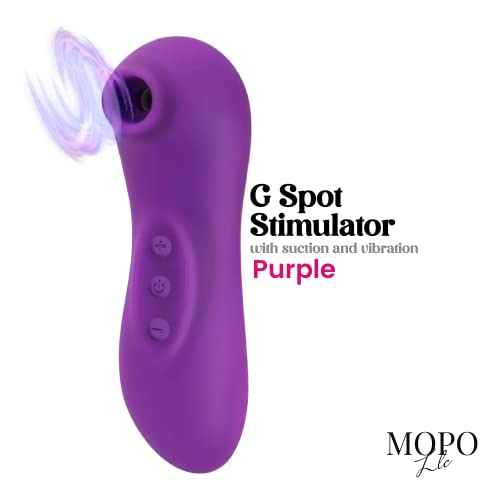 MOPO LLC Clitoral Sucking Vibrator for Clit and Nipple Stimulation with 10 Suction Modes, Adult Oral Sex Toys for Women & Couples Purple