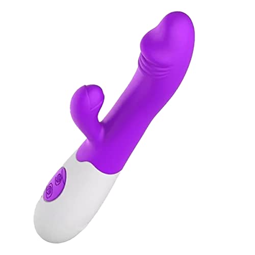 MOPO LLC Realistic Rabbit Vibrator Dildo for Women Vaginal Health G Spot Vibrator, Waterproof Clitoral Stimulator for Beginners Rechargeable Adult Sex Toys Purple