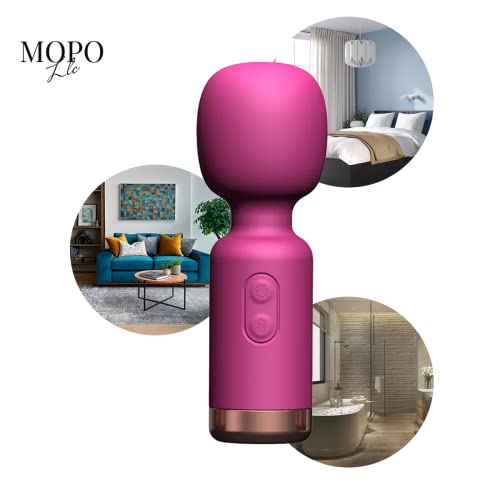 MOPO LLC Massage Mini Wand Vibrator, Clitoral Stimulator, Wireless Sextoy, Quiet & Waterproof, Powerful Personal Clitoris Massager for Women Pink