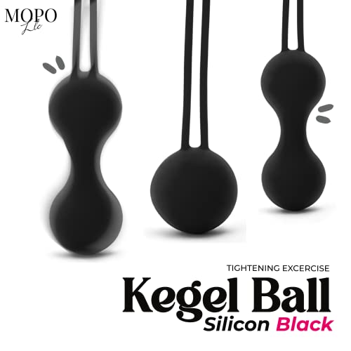 MOPO LLC Kegel Weighted Exercise Balls - Pelvic Floor Tightening and Strengthen Bladder Control - Prevent Prolapse - Set of 3 for Beginners to Advanced